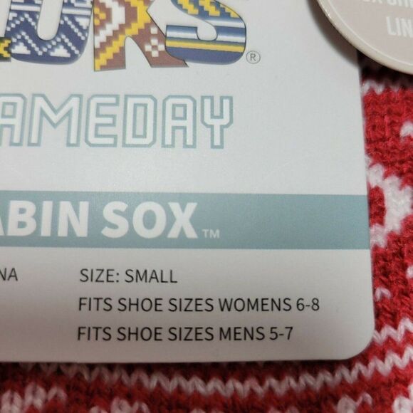 MUK LUKS Slipper Socks Indiana University Hoosiers Small Womens Sz 6-8 Mens 5-7 - Picture 7 of 11